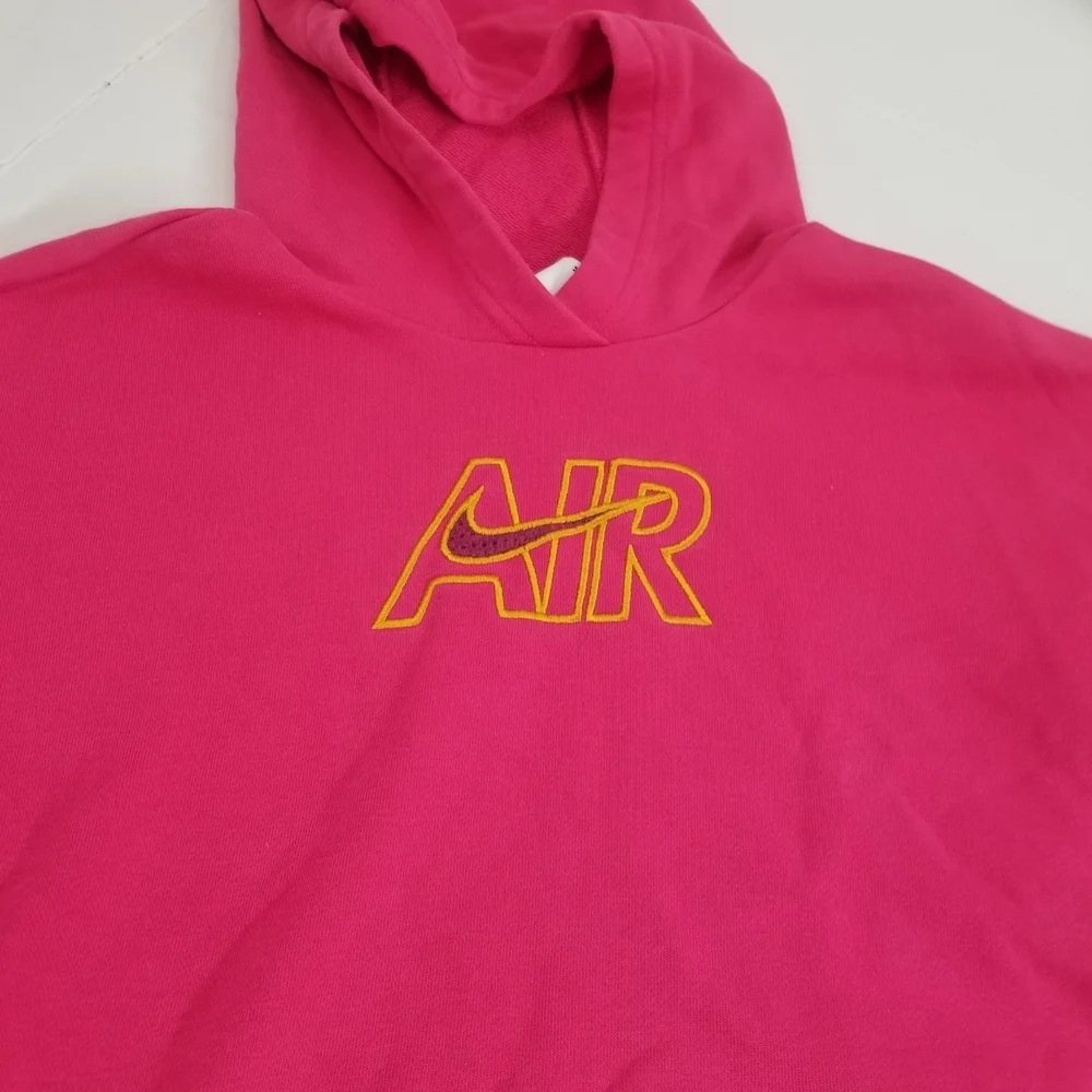 Nike Pink Hoodie with Yellow AIR Logo